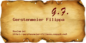 Gerstenmeier Filippa névjegykártya